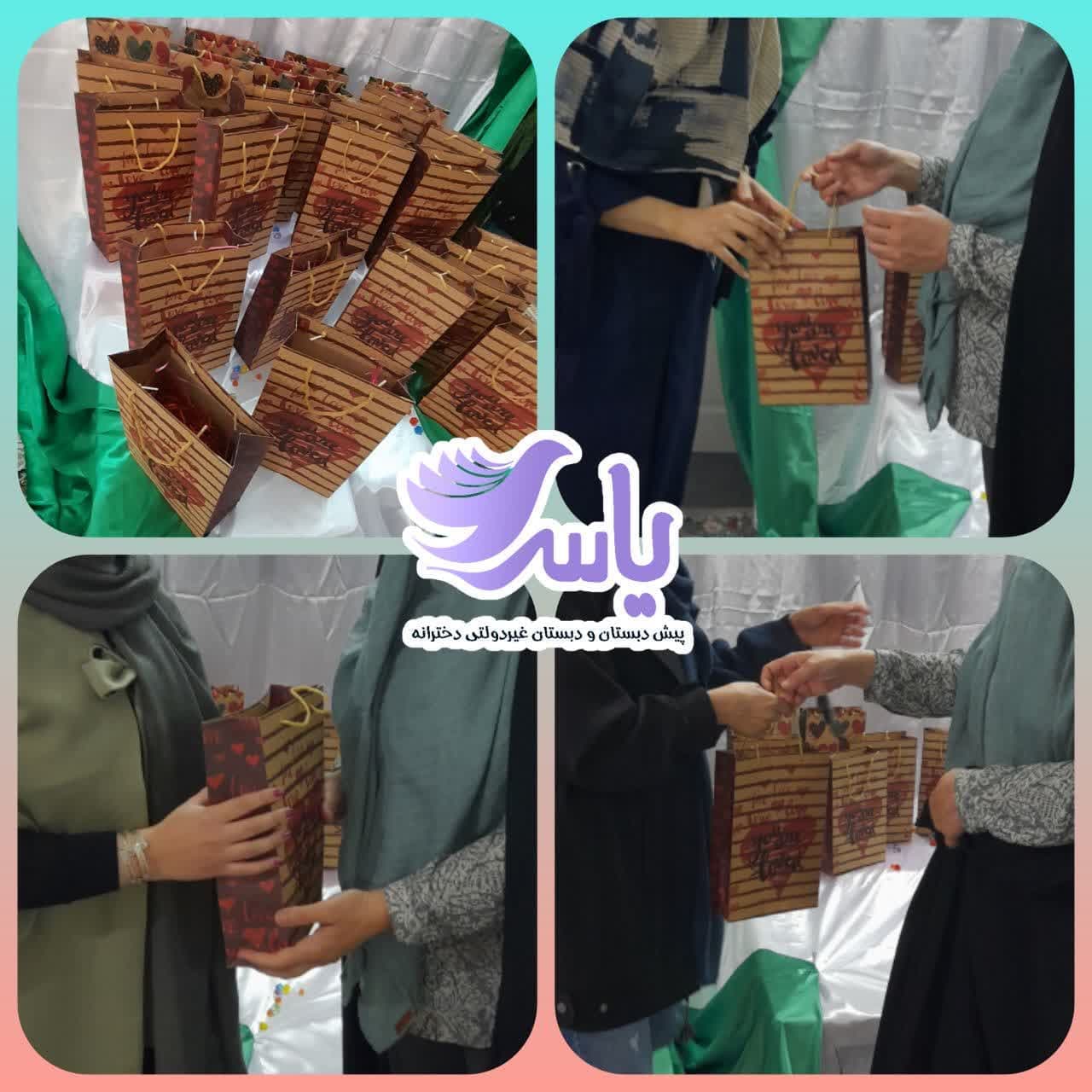 اهدای هدیه توسط مدیریت محترم دبستان به مناسبت هفته معلم