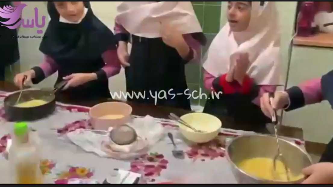 آشپزی پخت دونات کلاس چهارم 